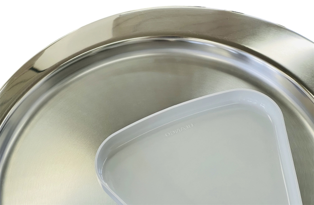 BLANCO Rondo Rundes Abtropfbecken Rund Abtropffläche Abtropf Tropfmulde EDELSTAHL 45 cm Rechts