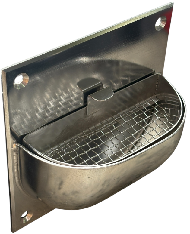 BLANCO Wandascher Aschenbecher Edelstahl zur Wandmontage Zigaretten Außen Aschenbehälter Rauchabfall Wandaschenbecher