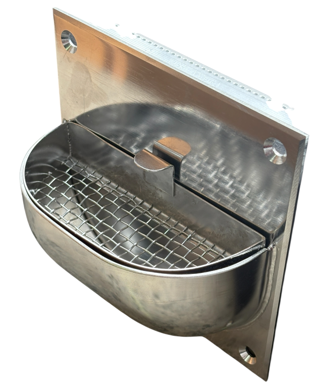 BLANCO Wandascher Aschenbecher Edelstahl zur Wandmontage Zigaretten Außen Aschenbehälter Rauchabfall Wandaschenbecher