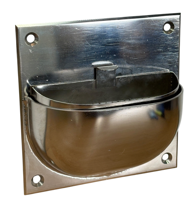 BLANCO Wandascher Aschenbecher Edelstahl zur Wandmontage Zigaretten Außen Aschenbehälter Rauchabfall Wandaschenbecher