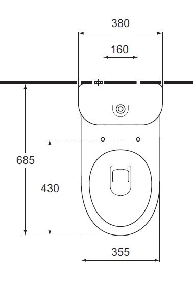 IDEAL STANDARD Inga Weiß WC-Kombination Abgang zur Wand Stand-WC Toilette