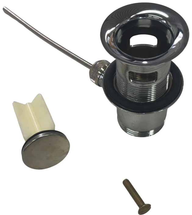 Rokal Excenter Ablaufgarnitur Zugknopf-Ablaufgarnitur Chrom Waschbecken Ablauf Pop-up Waschbecken Stopfen Chrom, Basin Waste Pop Up, Sink Drain Pop Up, Bathroom Drain Valve, Wash Basin Waste, Pop Up Waste 1 1/4, Bathroom Sink Drain Shiny