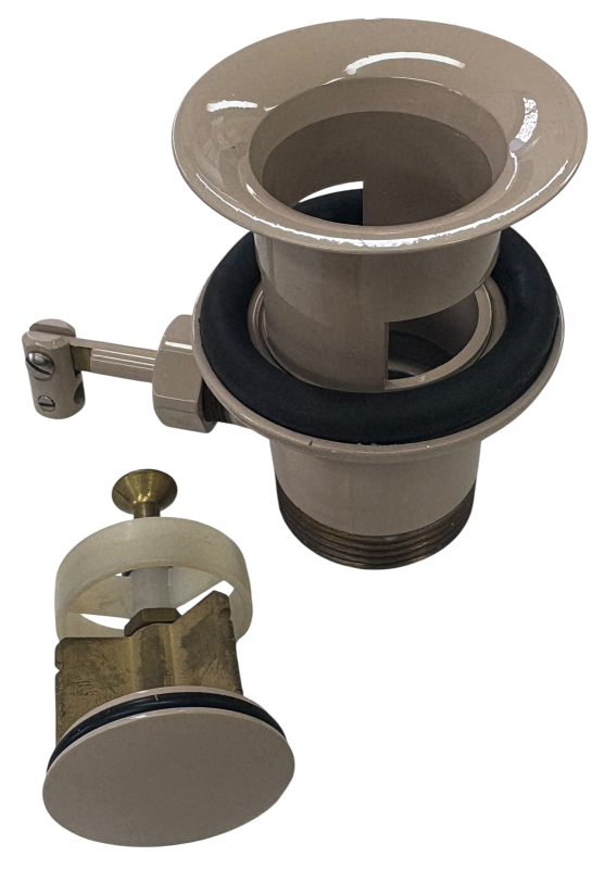 Rokal Excenter Ablaufgarnitur Zugknopf-Ablaufgarnitur Bahama Beige Waschbecken Ablauf Pop-up Waschbecken Stopfen Bahama Beige, Basin Waste Pop Up, Sink Drain Pop Up, Bathroom Drain Valve, Wash Basin Waste, Pop Up Waste 1 1/4, Bathroom Sink Drain