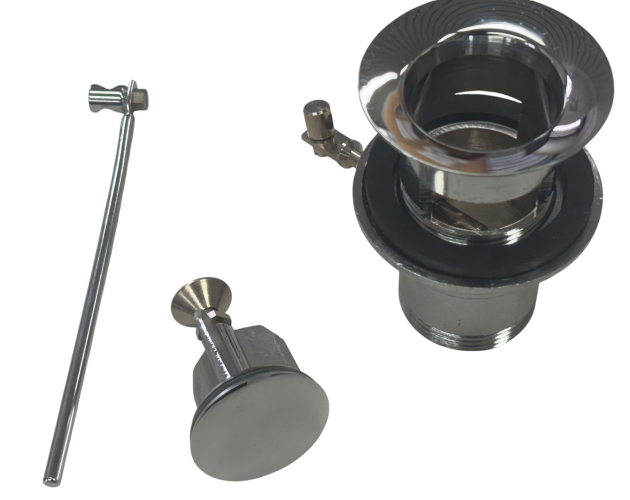 Rokal Excenter Ablaufgarnitur Zugknopf-Ablaufgarnitur Chrom Waschbecken Ablauf Pop-up Waschbecken Stopfen Chrom, Basin Waste Pop Up, Sink Drain Pop Up, Bathroom Drain Valve, Wash Basin Waste, Pop Up Waste 1 1/4, Bathroom Sink Drain Shiny