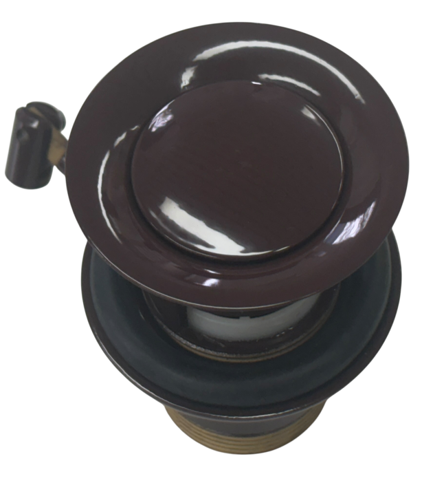 Rokal Excenter Ablaufgarnitur Zugknopf-Ablaufgarnitur Mocca Braun Waschbecken Ablauf Pop-up Waschbecken Stopfen Mocca Braun, Basin Waste Pop Up, Sink Drain Pop Up, Bathroom Drain Valve, Wash Basin Waste, Pop Up Waste 1 1/4, Bathroom Sink Drain,Dunkelbraun