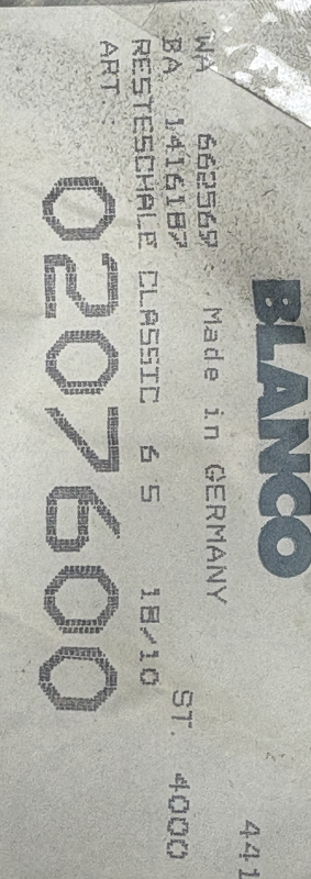 BLANCO Resteschale Classic 65