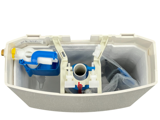 SANIT ABUSANITAIR LINEA Spülkasten Pergamon Creme Weiß Aufputzspülkasten Start-Stop 6–9L Aufputz Toilettenspülung Kastenspüler Klospülung