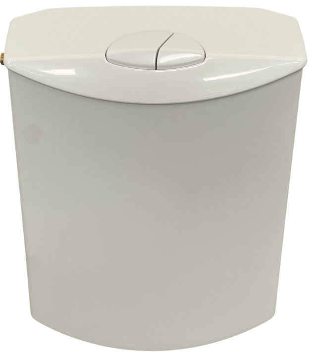 SANIT ABUSANITAIR LINEA Spülkasten Pergamon Creme Weiß Aufputzspülkasten Start-Stop 6–9L Aufputz Toilettenspülung Kastenspüler Klospülung