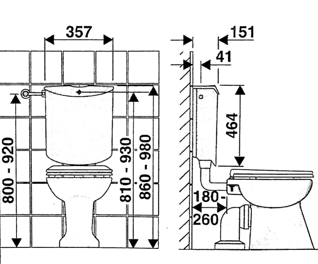 SANIT ABUSANITAIR LINEA Spülkasten MANHATTAN GRAU Aufputzspülkasten Start-Stop 6–9L Aufputz Toilettenspülung Kastenspüler Klospülung