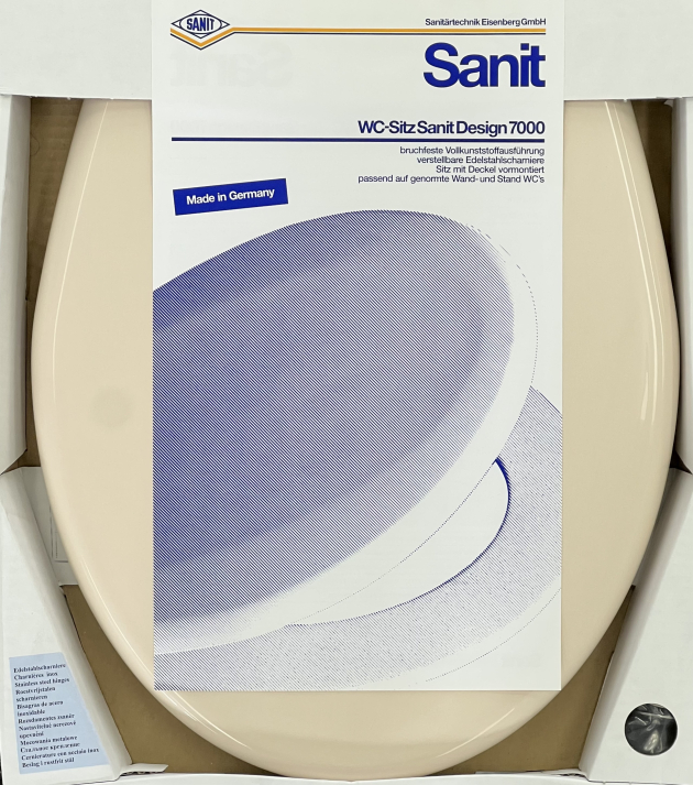 Sanit 7000 Natura / Hell Beige / Creme WC-Sitz Toilettensitz WC-Brille WC-Deckel – Made in Germany