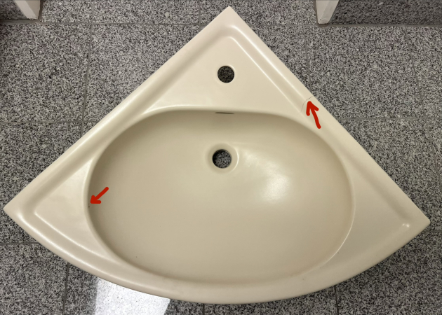 GEBERIT KERAMAG Renova Comprimo Eck-Waschbecken Eck-Waschtisch JASMIN 60 cm #TL3
