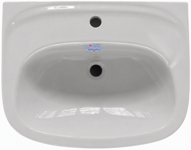 GEBERIT KERAMAG Elbe Waschbecken Manhattan-Grau 55 x 43 cm Waschtisch Hellgrau