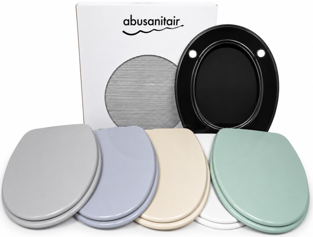 Abusanitair WC-Sitz Toilettensitz WC-Brille WC-Deckel Pergamon (Creme Weiß) TREND - Made in Germany