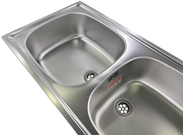 FRANKE Doppelbecken Spüle Einbauspüle Küchenspüle 86 x 43,5 cm Edelstahl-Leinen