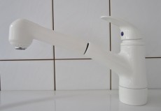 IDEAL STANDARD Dolphin Küchenarmatur Niederdruck Weiss mit Brause
