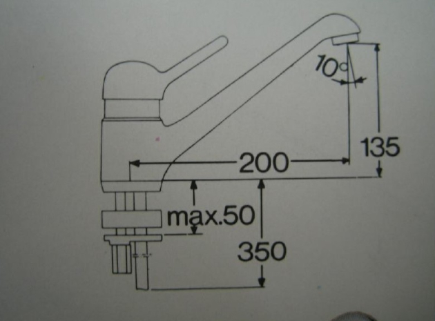 ROKAL Armatur Küchenarmatur in Niederdruck MANHATTAN GRAU