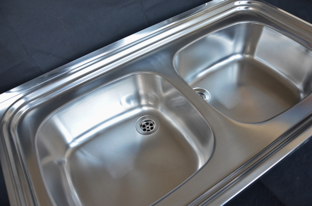 FRANKE Auflage-Spüle Doppelbecken 90 x 50 cm Edelstahl Küchenspüle Spülbecken 2 Becken