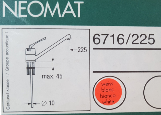 KWC NEOMAT Küchen-Armatur WEISS
