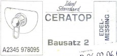 Bausatz 2 - Ceratop Oberteile Unterputz-Duscharmatur Edelmessing