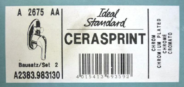 Bausatz 2 - Cerasprint Unterputz-Badewannenarmatur Chrom