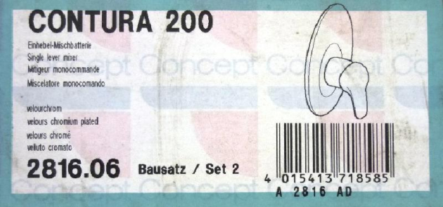 Bausatz 2 Contura 200 Unterputz-Duscharmatur Velourchrom