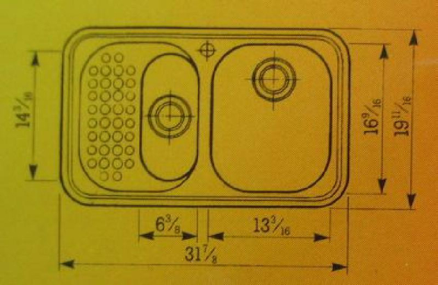 FRANKE-BELINOX Spüle 81 x 50 cm Hell-Grau BECKEN-LINKS