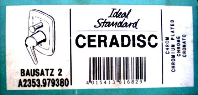 Ideal Standard Bausatz 2 - Ceradisc Oberteile Unterputz-Badewannenarmatur Chrom