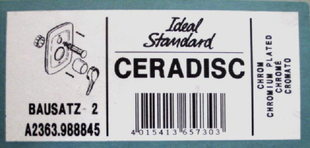 Bausatz 2 Ceradisc Oberteile Unterputz-Badewannenarmatur Chrom