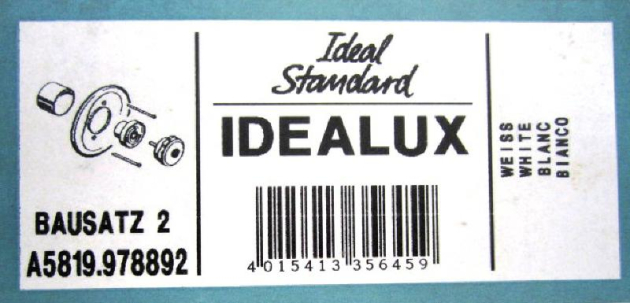 Bausatz 2 - Idealux Oberteile Zentralthermostat Unterputz Weiss