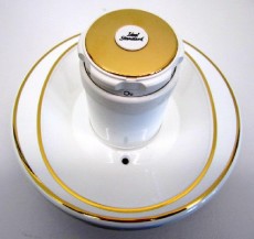 Idealux Zentralthermostat mit Unterputzgestell Carat Weiss Gold