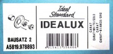 Idealux Zentralthermostat mit Unterputzgestell Carat Weiss Gold
