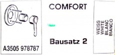 Bausatz 2 Comfort Ceramix Oberteile Unterputz-Duscharmatur Weiss