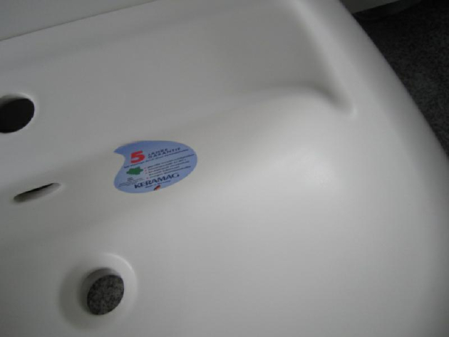 KERAMAG Renova Nr. 1 Comprimo Waschtisch Waschbecken Edelweiss 60 x 38 cm