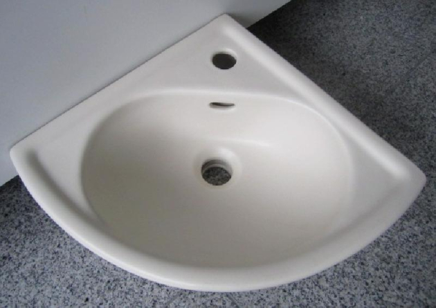 KERAMAG Comprimo 35 cm Eck-Waschbecken Edelweiss