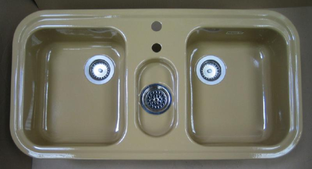 ALAPE Doppelbecken-Spüle 128 CAMEL 97x50,5 cm