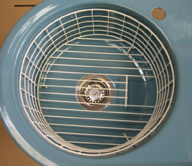 ALAPE Doppelbecken-Spüle 119 WEISS m. Contur in Mocca 92x47,5 cm