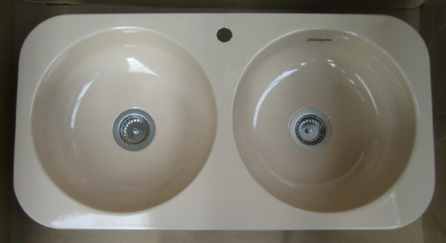 ALAPE Doppelbecken-Spüle 182 BAHAMABEIGE 97x50,5 cm