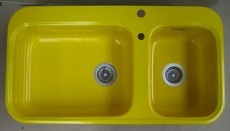 ALAPE kitchen sink 124 POSTGELB 92x50,5