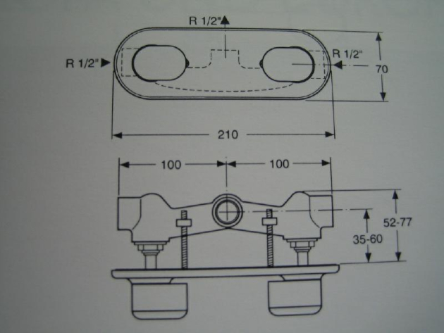 Dualux Unterputz-Armatur Duscharmatur Edelmessing