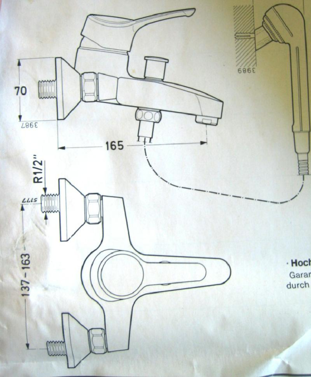 IDEAL STANDARD Ceramix II Badewannenarmatur WEISS