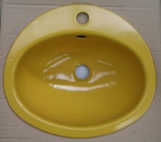 TEKA KW9 Einbauwaschbecken Einbau-Waschbecken Gelb 41 x 36 cm