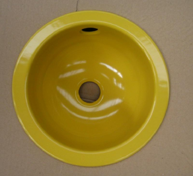 TEKA KW6 Einbau-Waschbecken Einbauwaschbecken GELB POSTGELB 30cm