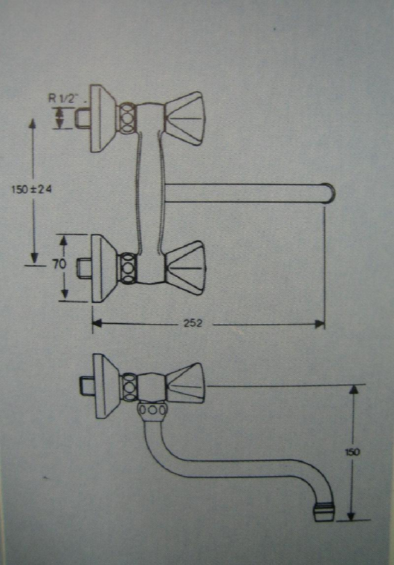 Rokal 404101 Wandarmatur Küchenarmatur Spültischarmatur Armatur Chrom