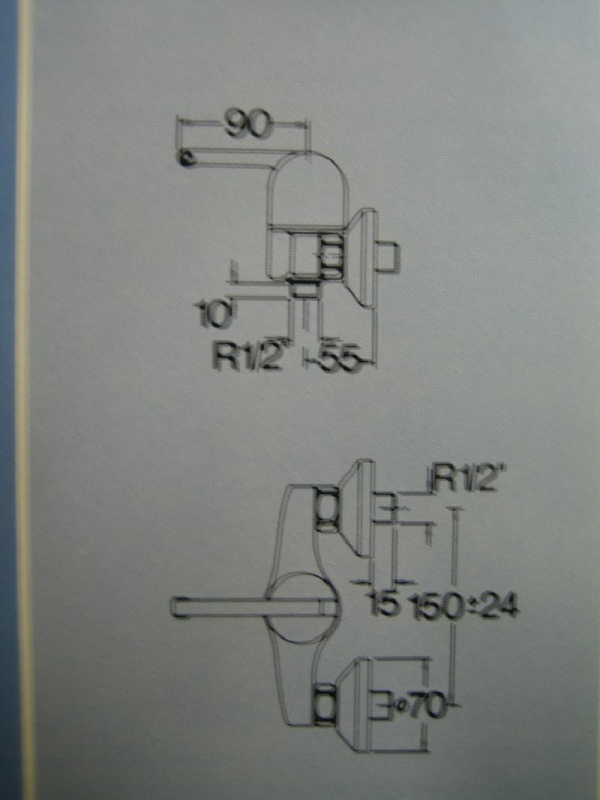 ROKAL Duschwannenarmatur Duscharmatur Brausebatterie in Chrom Kristall Griff