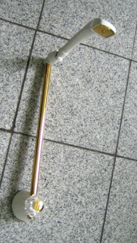 Damixa Brausekombination Brausestange Handbrause Weiss/Gold