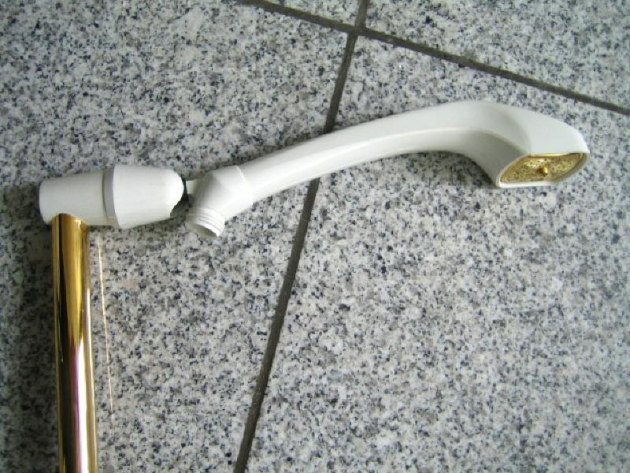 Damixa Brausekombination Brausestange Handbrause Weiss/Gold