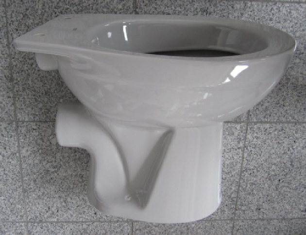 Keramag Delta Fondo Stand-WC Abfluss zur Wand Manhattan Grau