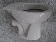 Keramag Delta Fondo Stand-WC Abfluss zur Wand Manhattan Grau