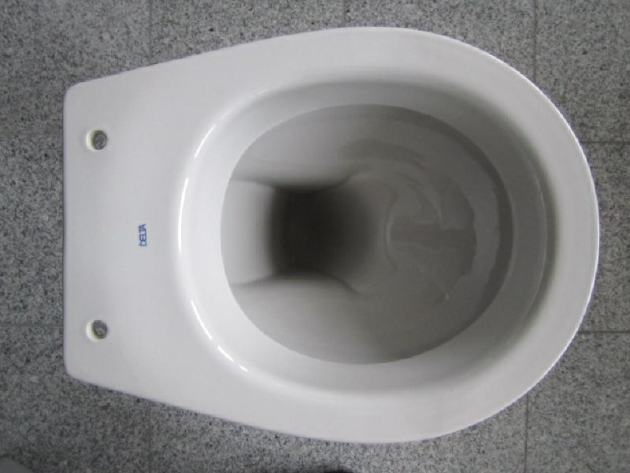 Keramag Delta Fondo Stand-WC Abfluss zur Wand Manhattan Grau