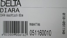 Delta Diara washbasin 60 cm in manhattan-grey